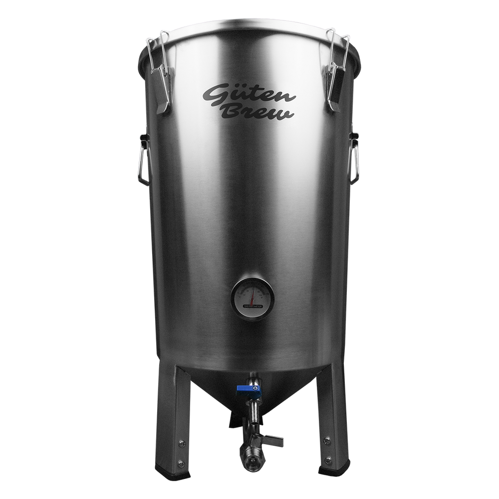 Fermentador Güten 30L efectivos | 32L totales | Acero inoxidable | Cónico doble válvula